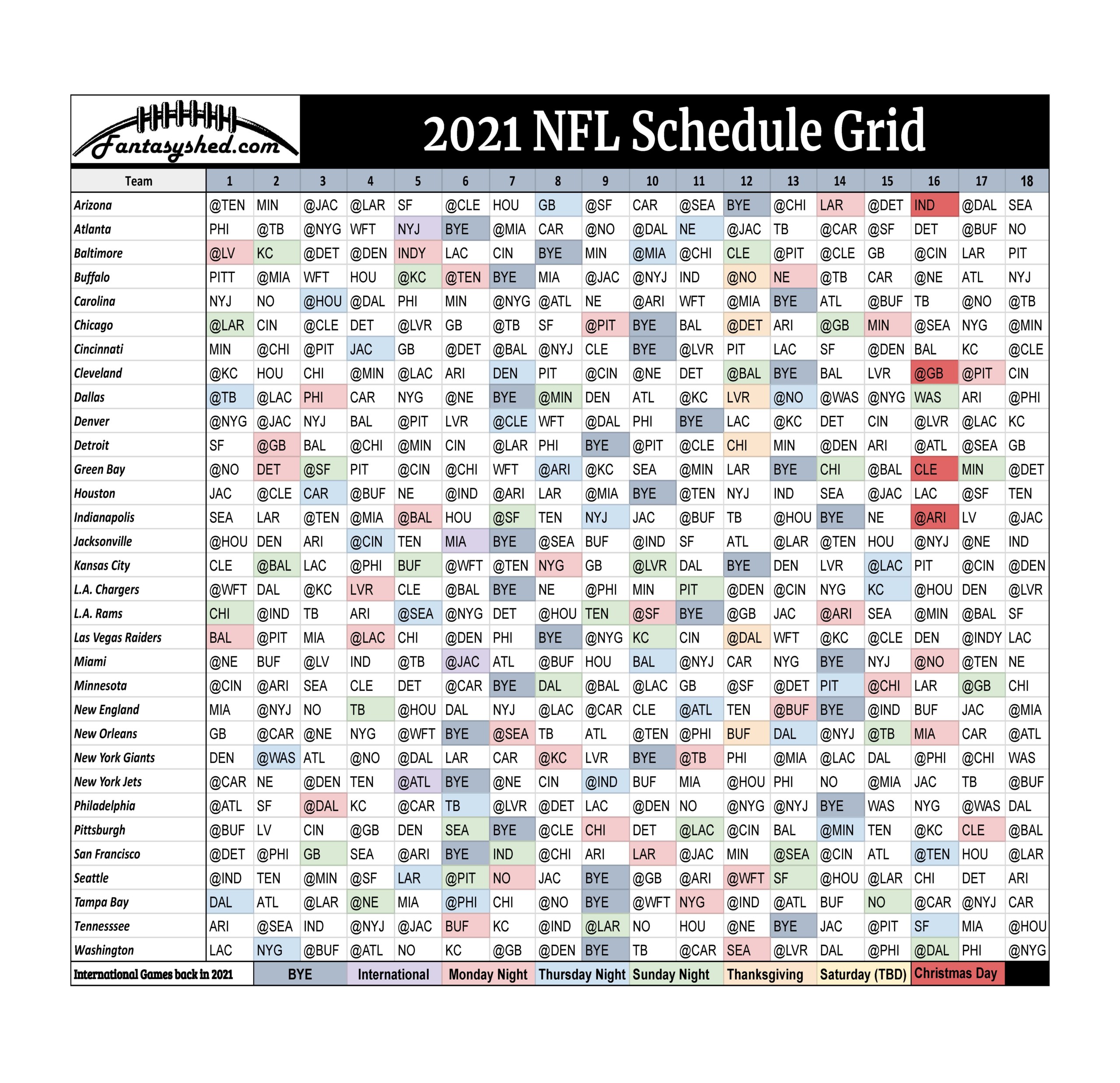 Nfl Schedule Grid 2022 Printable Customize and Print