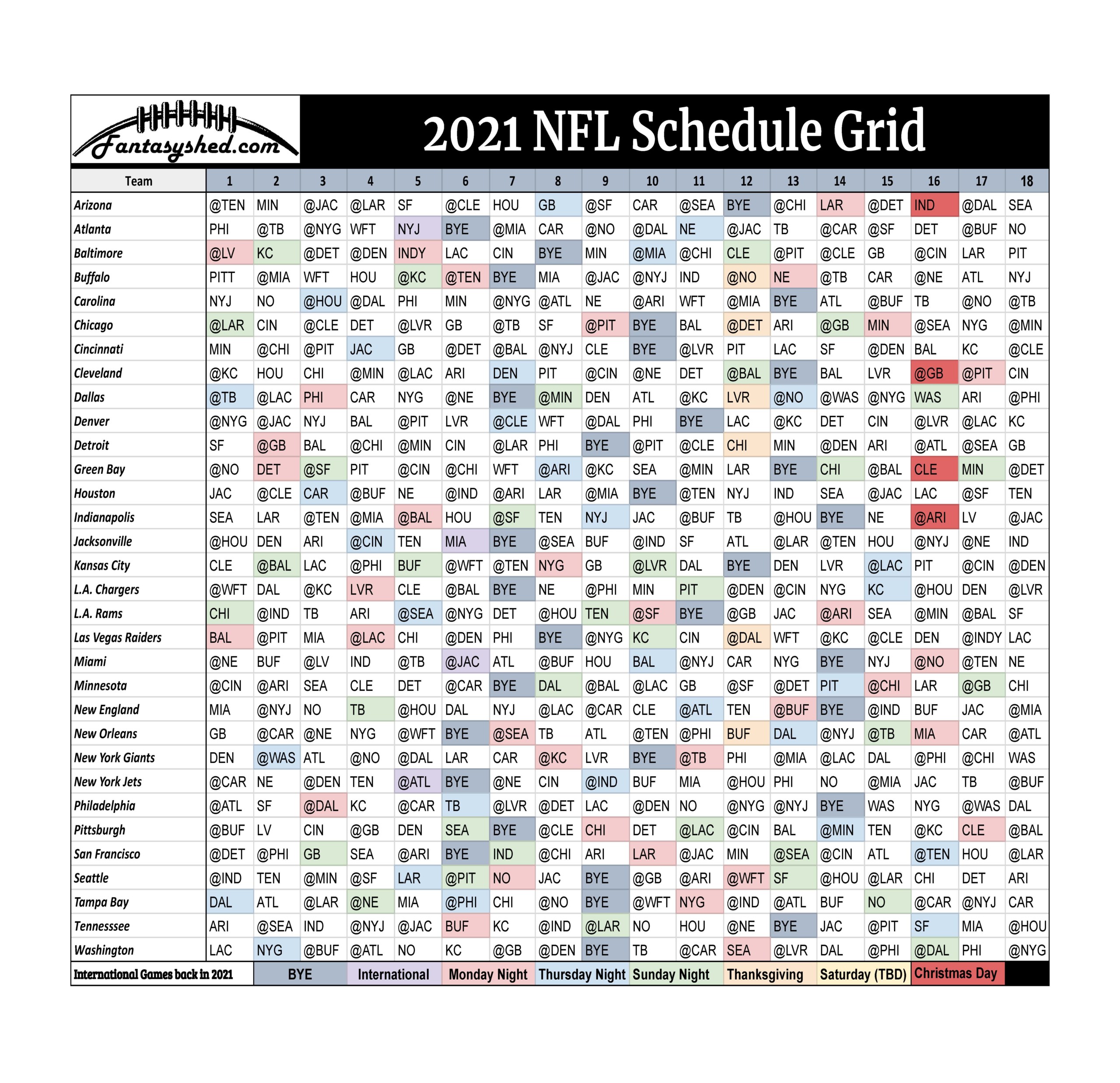 Nfl Football Schedule 2024 Printable Pdf Free Clare Desirae